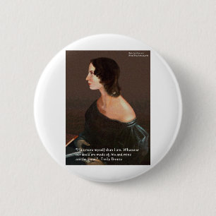 Emily Bronte "Souls Same" Love Quote Gifts & Kaart Ronde Button 5,7 Cm
