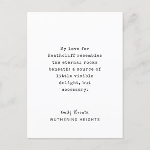 Emily Brontë, Wuthering Heights Love Quote Briefkaart