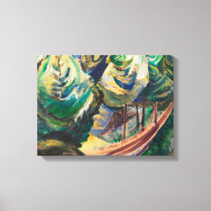 Emily Carr Path onder het Canadese landschap Canvas Afdruk
