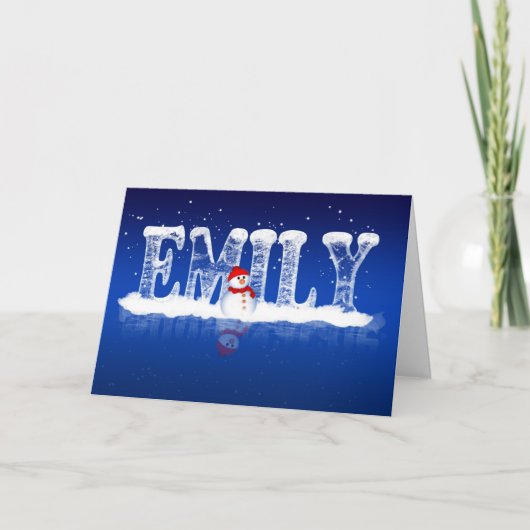 Emily - carte de Noël personnalisée pour une Emily (Devant)
