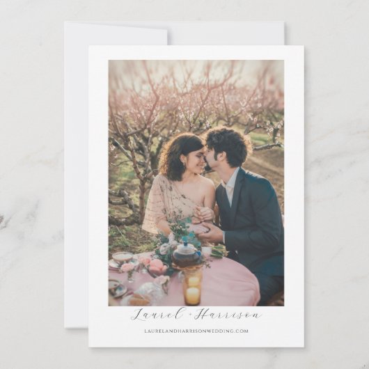 EMILY Cherry blosom Save the Date Template Kaart (Achterkant)