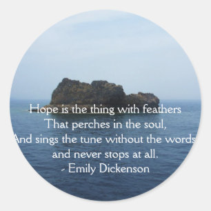 Emily Dickenson Inspirerend QUOTE voor genezing Ronde Sticker
