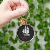 Emily Dickinson citaat -- Geen Fregat Sleutelhanger (Hand)