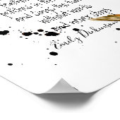 Emily Dickinson citeert hoop met veer kunst Poster (Hoek)