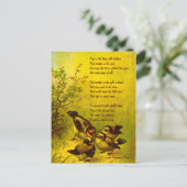 Emily Dickinson  Geschilderde Sparrows Briefkaart (Staand voorkant)