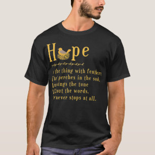 Emily Dickinson Hope is het ding met Feathers Bi T-shirt