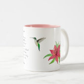 Emily Dickinson Hummingbird Tweekleurige Koffiemok (Voorkant rechts)