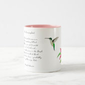 Emily Dickinson Hummingbird Tweekleurige Koffiemok (Center)