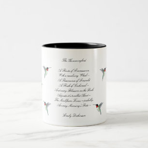 Emily Dickinson Hummingbird Two-Tone Coffee Mok