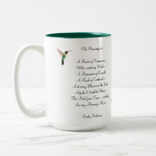 Emily Dickinson Hummingbird Two-Tone Coffee Mok