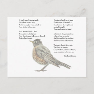 Emily Dickinson "In de tuin" gedicht Briefkaart