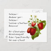 Emily Dickinson "Over de hek"-gedicht Briefkaart (Voorkant / Achterkant)