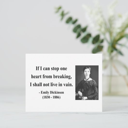 Emily Dickinson Quote 6b Briefkaart (Staand voorkant)