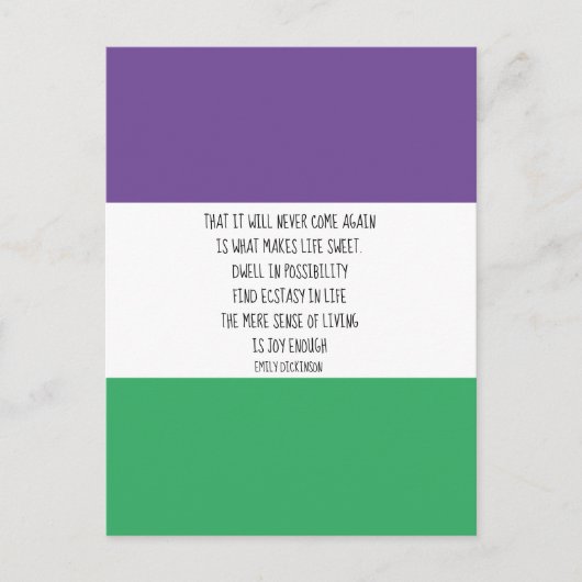 Emily Dickinson Quote Briefkaart (Voorkant)