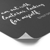 Emily Dickinson schrijft minimalistische scripttyp Poster (Hoek)