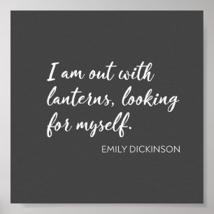 Emily Dickinson Words Minimalist Script Typography Poster
