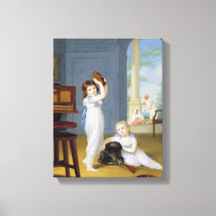 Emily en George Mason, c.1794-95 (olie op canvas) Canvas Afdruk