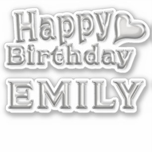 Emily Happy Birthday Autocollant Autocollant