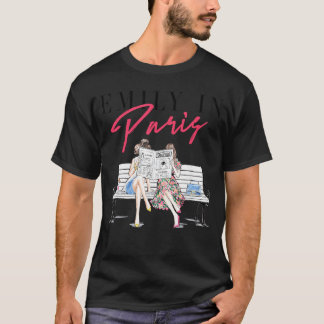Emily in Parijs Beste Vrienden Journaal Lezen Illu T-shirt