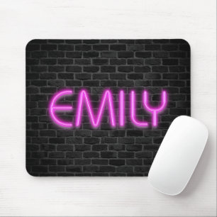 EMILY in PINK Neon Lights Muismat