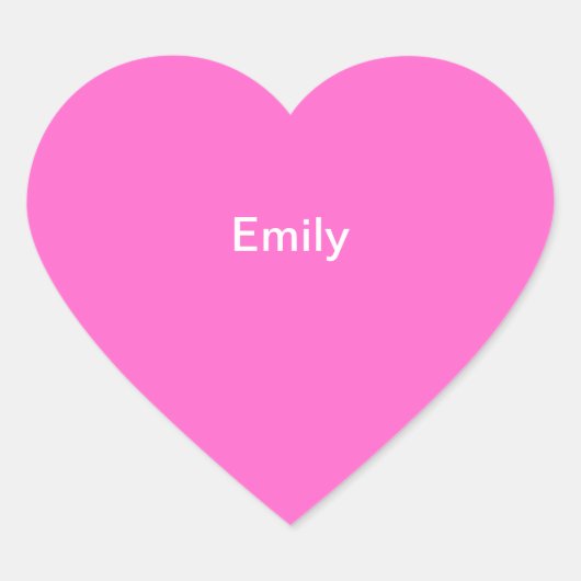 Emily Kinder naam Sticker gepersonaliseerd roze wi (Voorkant)
