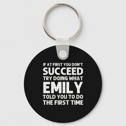 Emily Name D Birthday Funny Christmas Joke  Sleutelhanger (Voorkant)
