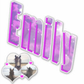 Emily Name With Horses, Sticker (Voorkant)