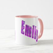 Emily, Nom Logo, Combo Rose Mug (Devant droit)