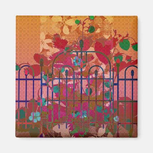 Emily Poetry Strawberries Magnet Magneet (Voorkant)