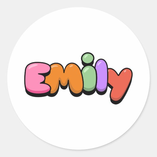 Emily Ronde Sticker (Voorkant)