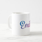 Emily Stylish Cursive Koffiemok (Voorkant links)