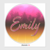 Emily Vorname Name golden pink Aufkleber Sticker (Vel)