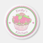 Émily's Kitchen Rose CupCake Magnet (Devant)