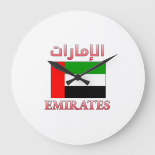 Emiraten UAE-vlag ا م ا ر Arabische ا en Engelse ل Grote Klok