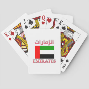 Emirates VAE Vlag الإمارات Arabisch & Engels Cool Pokerkaarten