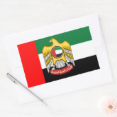 Emirati vlag & embleem, Verenigde Arabische Emirat Rechthoekige Sticker (Envelop)