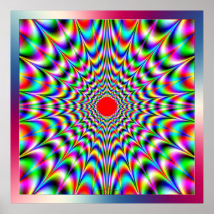 Emissie van trillende kleuren poster