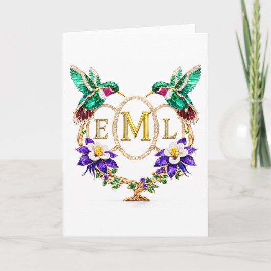EML Hummingbird Any Letters Custom Folded Wedding (Voorkant)
