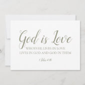 Emma Bible Verse 1 John 4:16 Christelijk huwelijk Kaart (Achterkant)