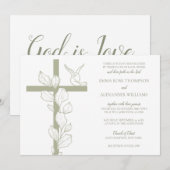 Emma Bible Verse 1 John 4:16 Christelijk huwelijk Kaart (Voorkant / Achterkant)