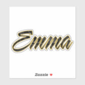 Emma Black Lettering Autocollants (Feuille)