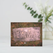Emma Borden Grave Marker, Herfst River, MA Briefkaart (Staand voorkant)