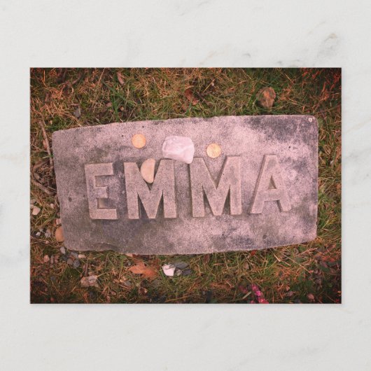Emma Borden Grave Marker, Herfst River, MA Briefkaart (Voorkant)