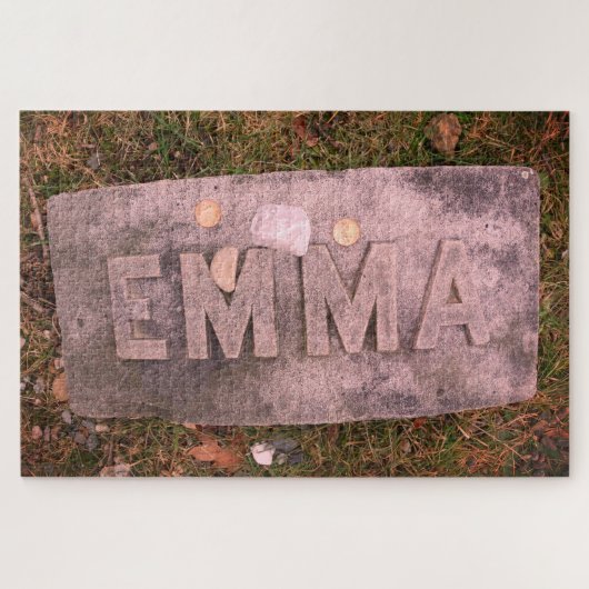 Emma Borden Grave Marker, Herfst River, MA Legpuzzel (Horizontaal)