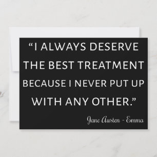 Emma by Jane Austen Quote II Kaart