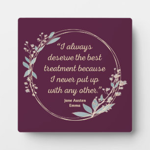 Emma by Jane Austen Quote II - Schuine stijl Fotoplaat