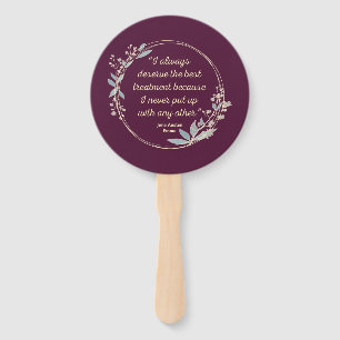 Emma by Jane Austen Quote II - Schuine stijl Handwaaier