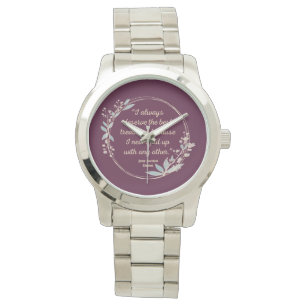 Emma by Jane Austen Quote II - Schuine stijl Horloge