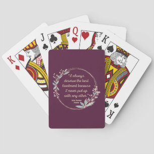 Emma by Jane Austen Quote II - Schuine stijl Pokerkaarten