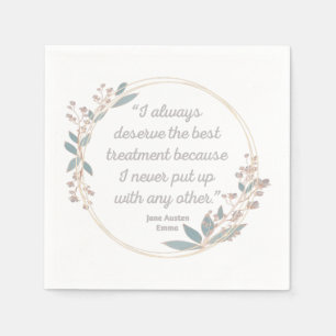 Emma by Jane Austen Quote II - Schuine stijl Servet